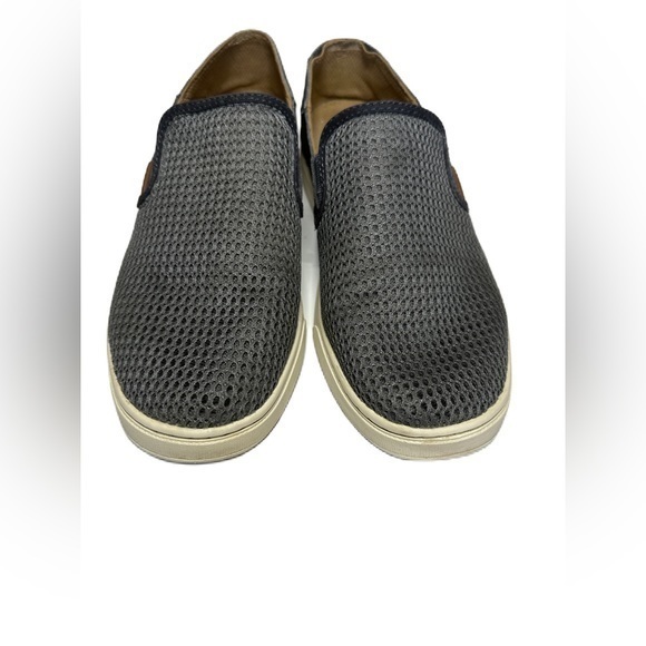 Olukai‎ Leather and Mesh Slip On Shoes Woman’s Size 9.5 Navy Blue and Gray - Picture 6 of 9